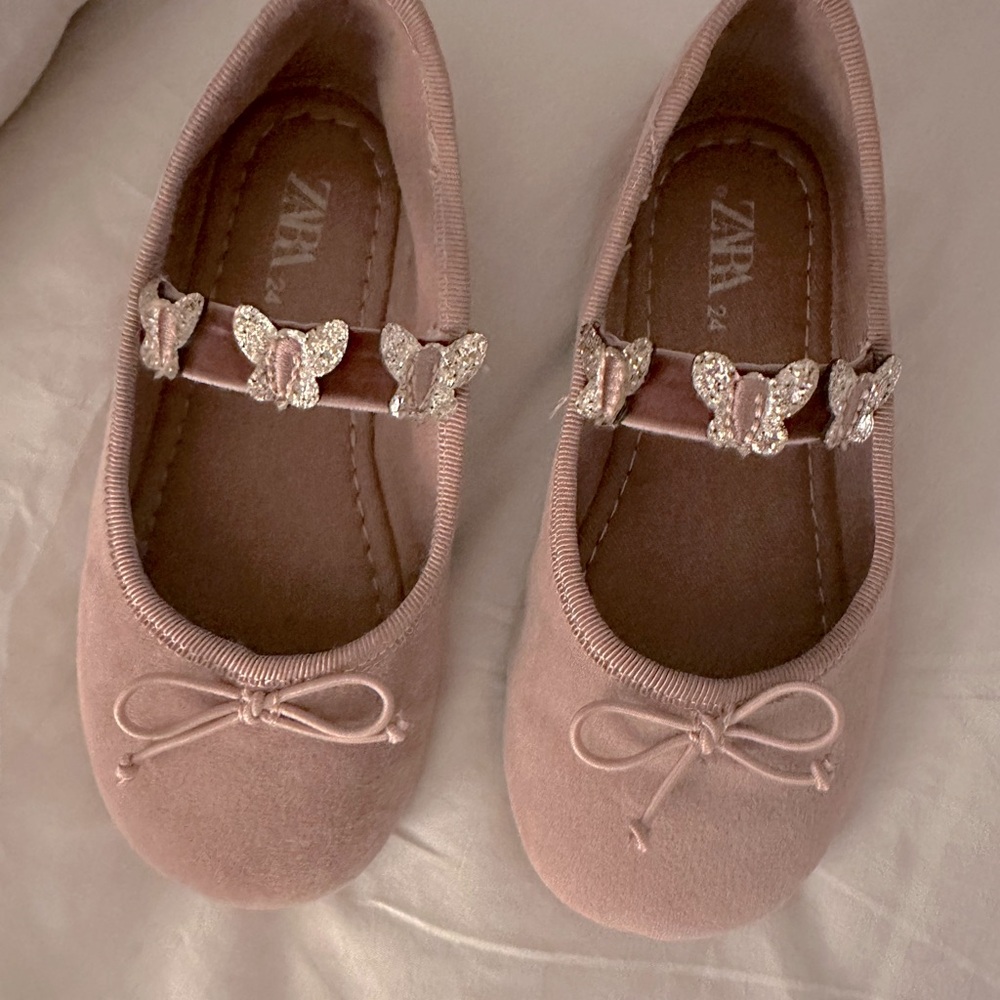 ZARA Girls Butterfly Flats